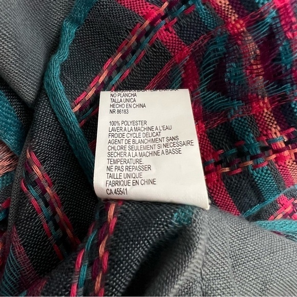 CAPELLI Scarf Infinity Aztec Southwestern Embroidered Boho Sheer Lightweight NWT - Picture 8 of 14